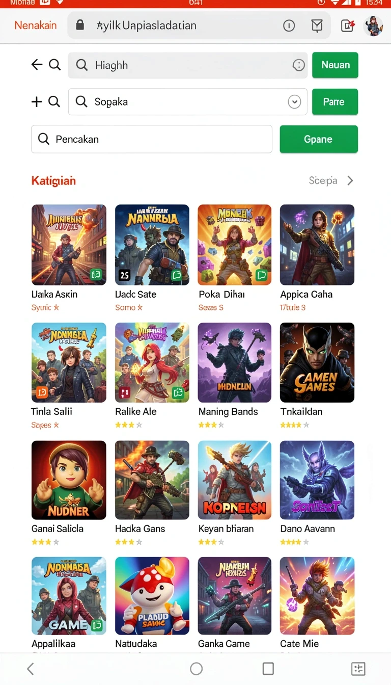 Tampilan antarmuka eloktoto di Android